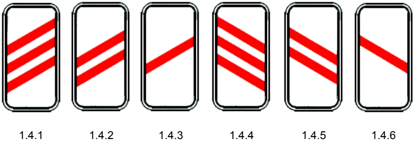 1.4.1-1.4.6 "Приближение к железнодорожному переезду". Дополнительное предупреждение о приближении к железнодорожному переезду вне населенных пунктов.